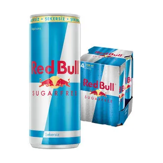 Red Bull Enerji İçeceği Şekersiz 4'lü Paket - 4x250 Ml