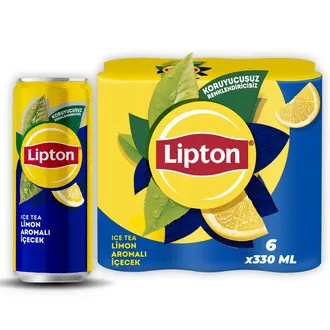 Lipton Ice Tea Limon Aromalı Soğuk Çay Kutu 6 x 330 Ml
