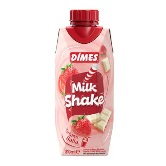 Dimes Milkshake Vanilya Beyaz Çikolata Aromalı Çilekli 310Ml