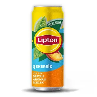 Lipton Ice Tea Şekersiz Şeftali Aromalı Soğuk Çay Kutu 330 Ml