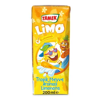 Tamek Limo Tropik Meyveli Limonata 200 Ml