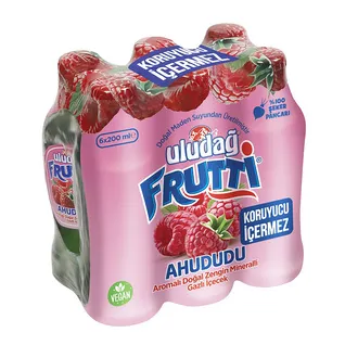 Uludağ Frutti Ahududu Aromalı Gazlı İçecek 6 x 200 Ml