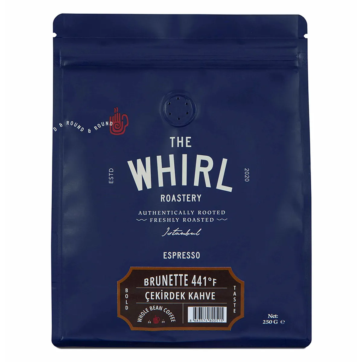 The Whirl Espresso Brunette 441°F Çekirdek Kahve 250 G