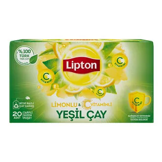 Lipton Limonlu Yeşil Çay Bardak Poşet 20'li 30 G
