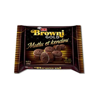 Eti Browni Gold Kakao Soslu Çikolatalı 9'lu 180 G