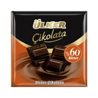 Ülker Bitter Kare Çikolata %60 Kakaolu 60 G