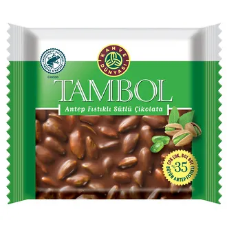 Kahve Dünyası Tambol Antep Fıstıklı Sütlü Çikolata 77 G
