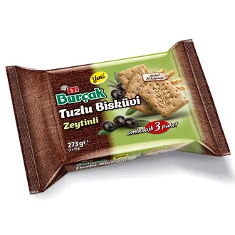 Eti Burçak Tuzlu Zeytinli Bisküvi 3 x 91 G