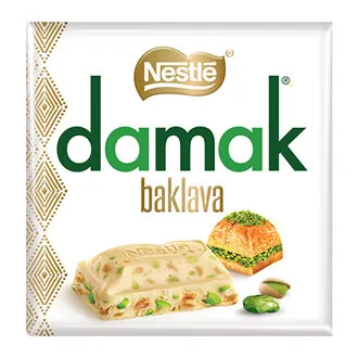 Nestle Damak Baklava Antep Fıstıklı Baklavalı Beyaz Çikolata 60 G
