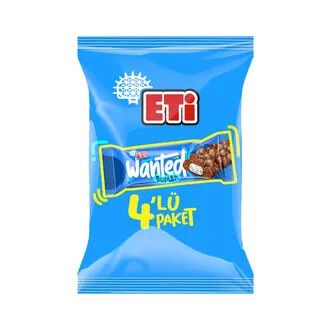 Eti Wanted Bumba Sütlü Çikolata Kaplı Mısır Buğday Gevrekli Hindistan Cevizli Bar 32 g x 4 Adet