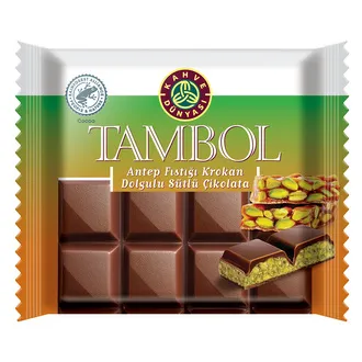 Kahve Dünyası Tambol Antep Fıstığı Krokan Dolgulu Çikolata 100 G