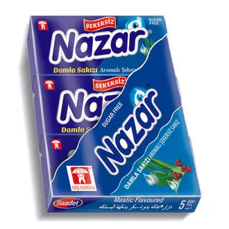 Nazar Damla Sakızı Aromalı Şekersiz Sakız 3'lü 21 G