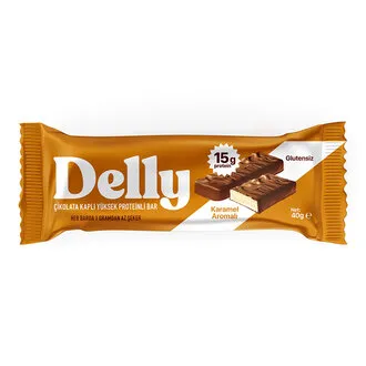 Delly Karamel Aromalı Protein Bar 40 G