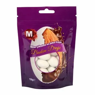 Migros Bitter Çikolata & Şeker Kaplı Badem Draje 150 G