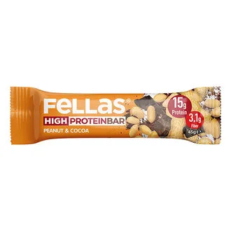 Fellas Yer Fıstıklı ve Kakaolu Yüksek Protein Bar 45 G