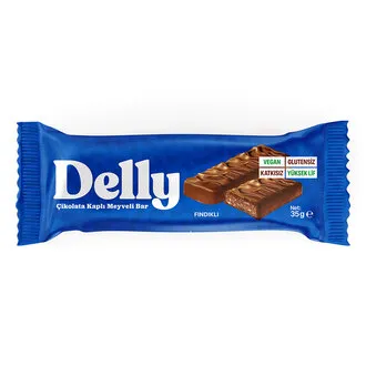 Delly Çikolata Kaplı Fındıklı Meyveli Bar 35 G
