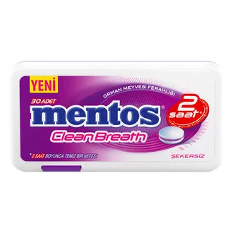 Mentos 2 Saat Clean Breath Orman Meyvesi Aromalı Şeker 21 G