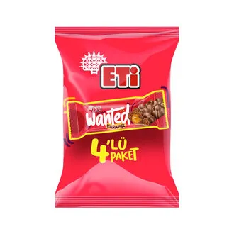 Eti Wanted Buğday Gevrekli Karamelli Bar 4'lü 128 G