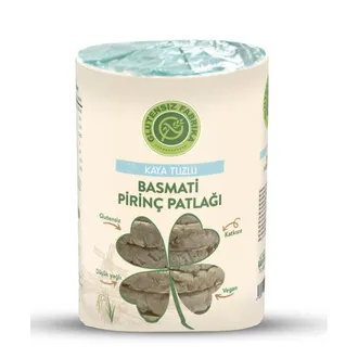 Glutensiz Fabrika Kaya Tuzlu Basmati Pirinç Patlağı 90 G