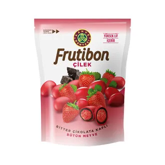 Kahve Dünyası Frutibon Bitter Çikolata Kaplı Çilekli 50 G