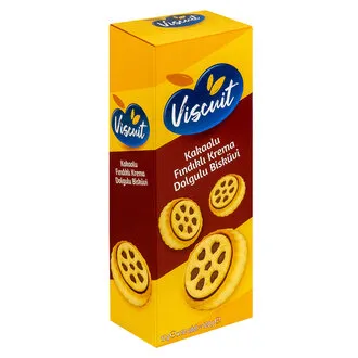 Viscuit Kakaolu Fındıklı Krema Dolgulu Bisküvi 120 G