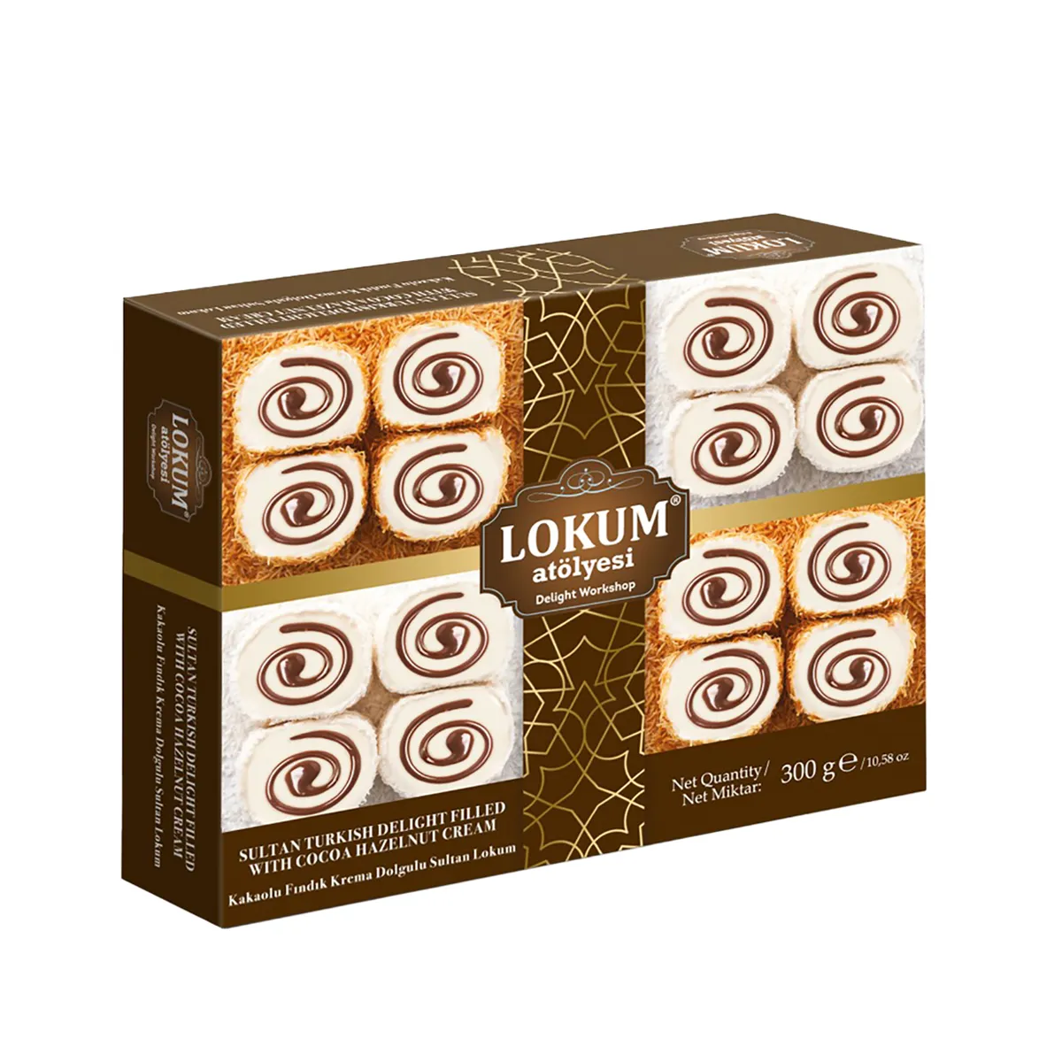 Lokum Atölyesi Kakaolu Fındık Krema Dolgulu Sultan Lokum 300g