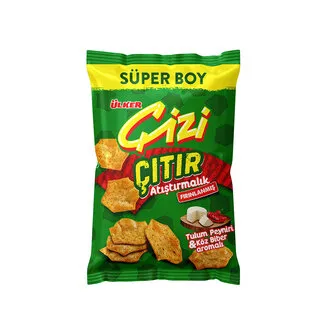 Ülker Çizi Çıtır Tulum Peynirli Köz Biberli Süper Boy Çerez 120 G