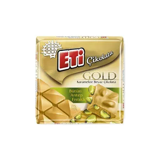 Eti Gold Antep Fıstıklı Karamelize Kare Çikolata 60 g