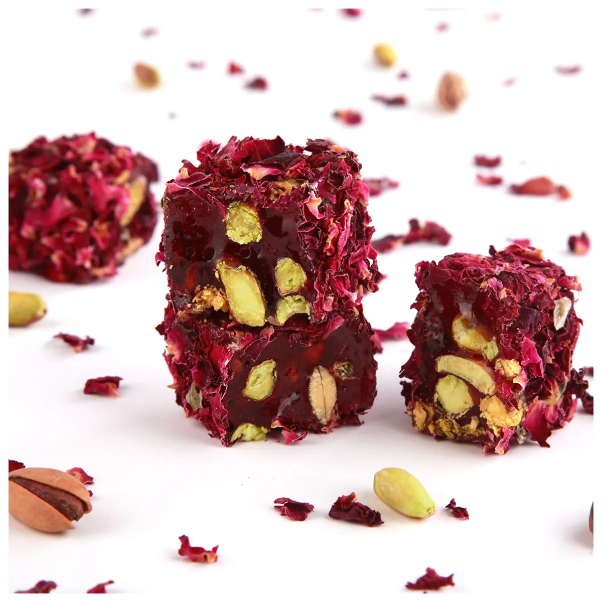 Gül Yaprağı Kaplı Antep Fıstıklı Lokum Kg