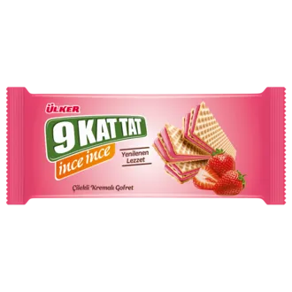 Ülker 9 Kat Tat İnce İnce Çilekli Gofret 114 G