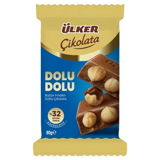 Ülker Çikolata Dolu Dolu Fındıklı 80 G
