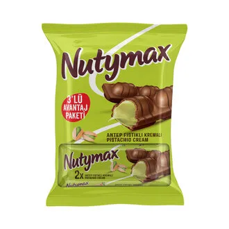 Nutymax Antep Fıstıklı Kremalı Gofret 3 x 44 G
