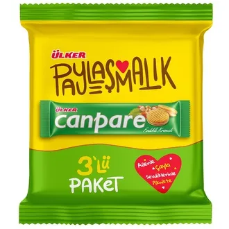 Ülker Canpare Fındık Kremalı Bisküvi 3 x 81 G