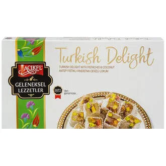 Açıkel Antep Fıstıklı Hindistan Cevizli Lokum 275 G