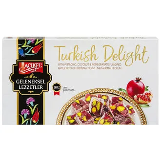 Açıkel Antep Fıstık Hindistan Cevizli Nar Aromalı Lokum 275G