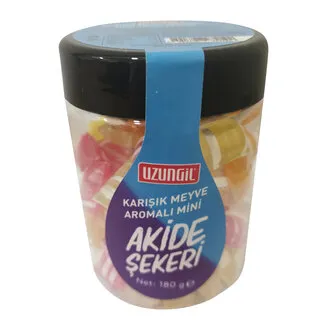 Uzungil Karışık Meyve Aromalı Mini Akide Şekeri 180 G