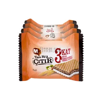 Migros Tam Bi Çıtır Kakao Kremalı Gofret 4 x 20 G