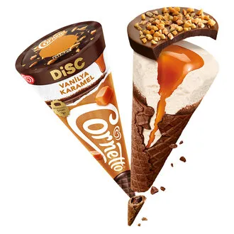 Cornetto Disc Vanilya Karamel 130Ml
