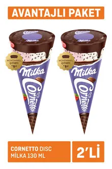 Cornetto Disc Milka 130 Ml x 2