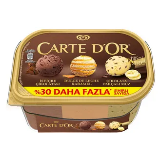 Carte D'or İsviçre Çikolatası Karamel Çikolata Parçacıklı Muz 1105 Ml