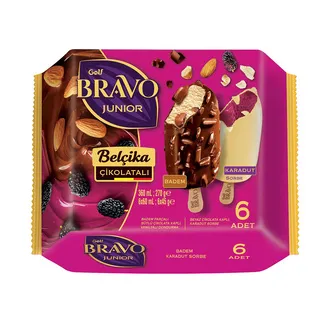 Golf Bravo Junior Karadut Sorbe-Badem 6'lı Paket 360 Ml