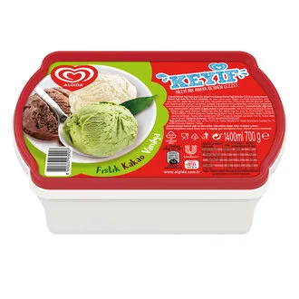 Algida Keyif Fıstık Kakao Vanilya 1400Ml