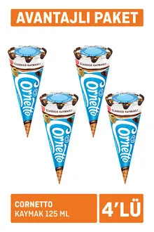 Cornetto Kaymak 125 Ml x 4