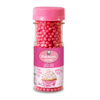 Pakmaya Pasta Süsü Pembe Boncuk Pirinç Patlağı 50 G