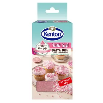 Kenton Pasta Süsü Pembe - Beyaz Draje 40 G