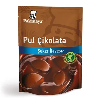 Pakmaya Şeker İlavesiz Vegan Pul Çikolata 70 G