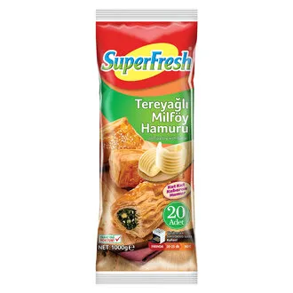 SuperFresh Tereyağlı Milföy Hamuru 1 Kg