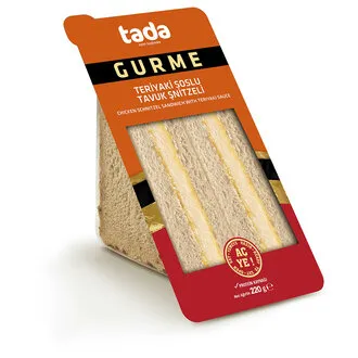 Tada Teriyaki Soslu Tavuk Şinitzelli Sandviç 220 G