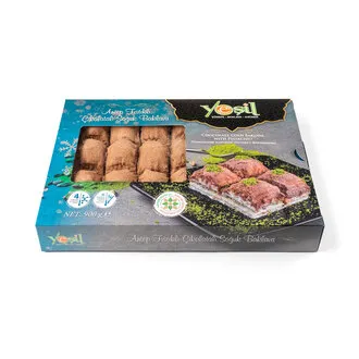 Yeşil Antep Fıstıklı Çikolatalı Soğuk Baklava 900G