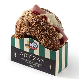 Mr.No Artizan Jambon Pestolu Bagel Sandviç 155 G
